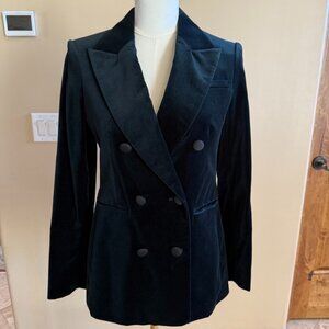 Banana Republic Dark Green Velveteen Veluro Blazer, Size 2